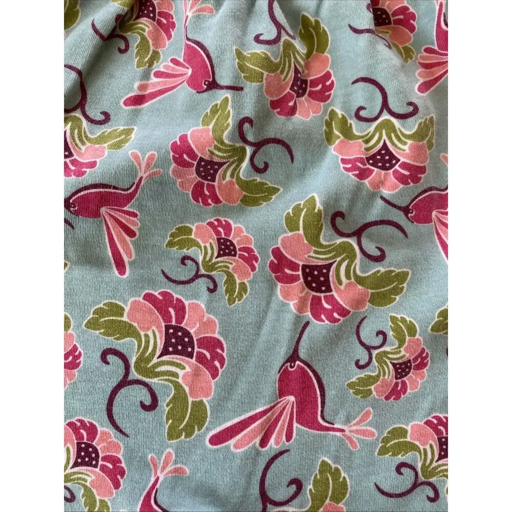 TEA Collection Summer Bubble Snap Romper XXS 0-3 Mths Pink Floral Hummingbird